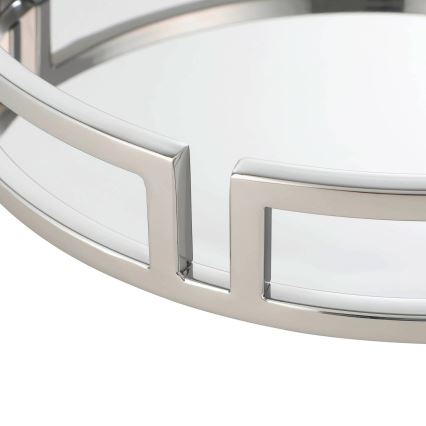 Eglo - Bandeja decorativa diâmetro 38 cm cromado brilhante