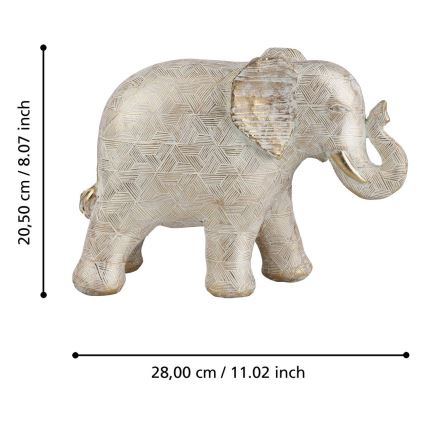 Eglo - Decoração 20,5x28 cm elefante/resina