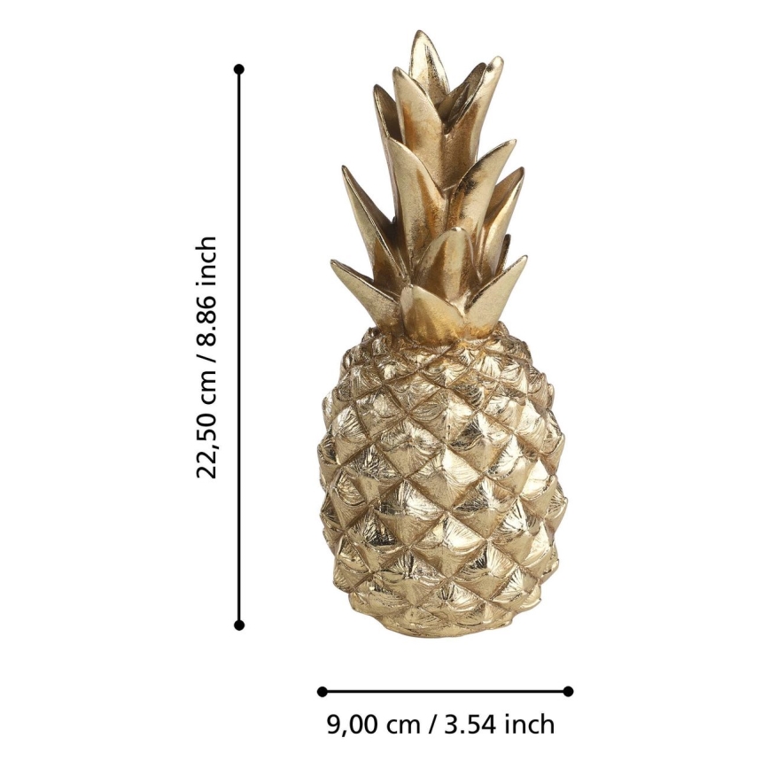Eglo - Decoração 22,5x9 cm resina/dourado