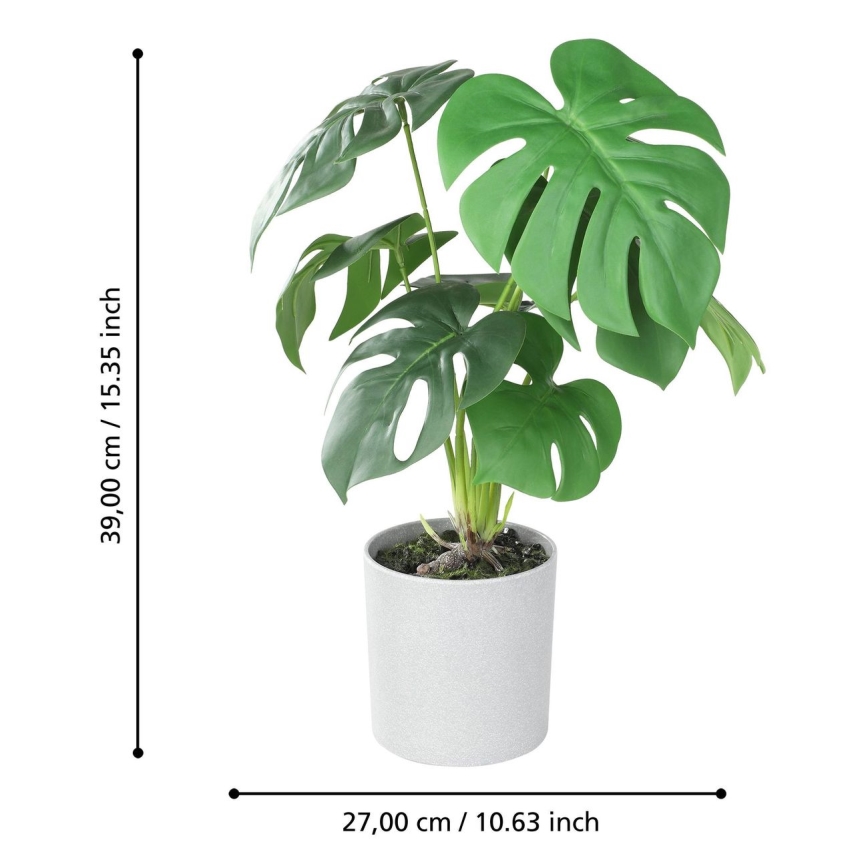 Eglo - Planta artificial num vaso 42x30 cm monstera