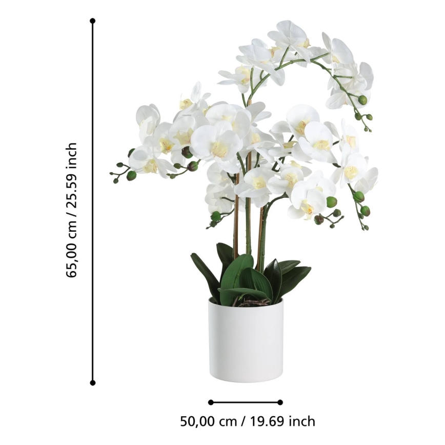 Eglo - Planta artificial num vaso 65x50 cm orquídea