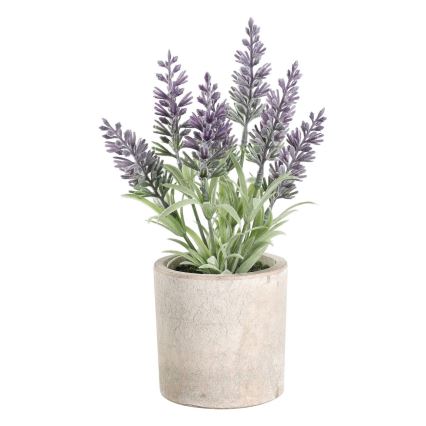 Eglo - Planta artificial em vaso 22x8 cm lavanda