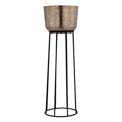 Eglo - CONJUNTO 3x Floreiras de metal preto/dourado