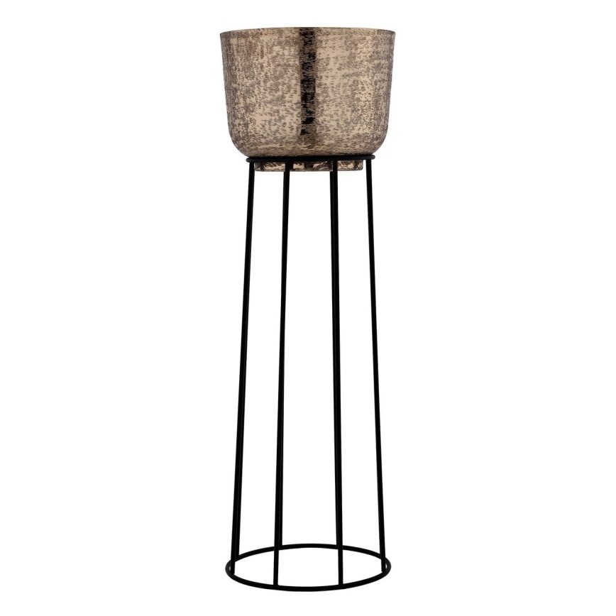 Eglo - CONJUNTO 3x Floreiras de metal preto/dourado