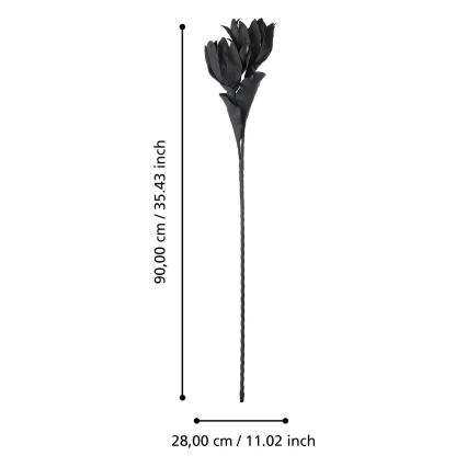 Eglo - Flor artificial 90 cm preto