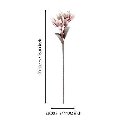Eglo - Flor artificial 90 cm rosa