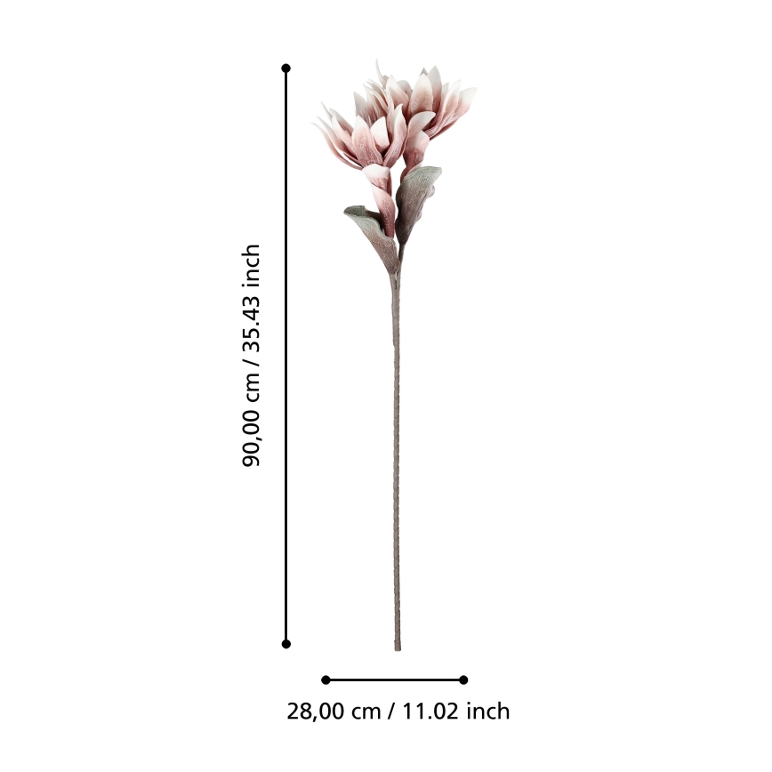 Eglo - Flor artificial 90 cm rosa