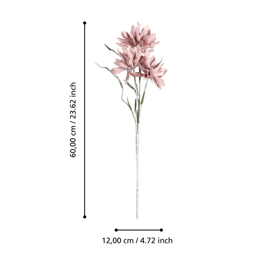 Eglo - Flor artificial 60 cm rosa