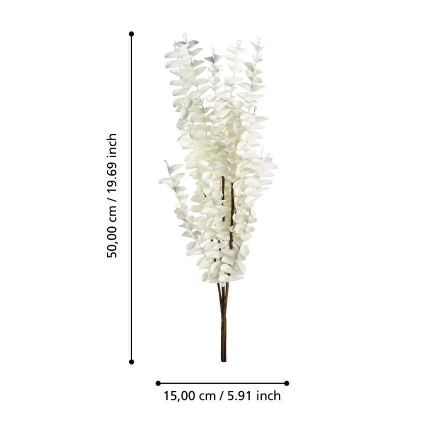 Eglo - Flor artificial 50 cm branco