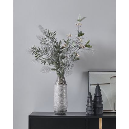 Eglo - Flor artificial 87,5 cm prateado