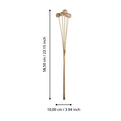 Eglo - Flor artificial 58,5 cm dourado