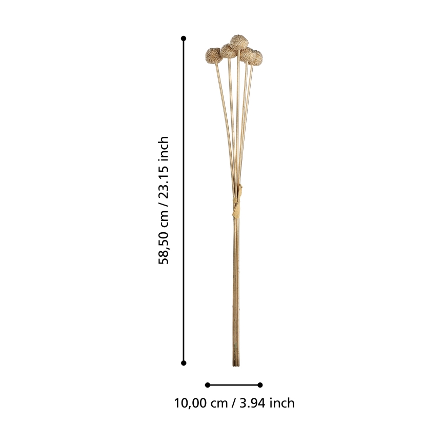 Eglo - Flor artificial 58,5 cm dourado