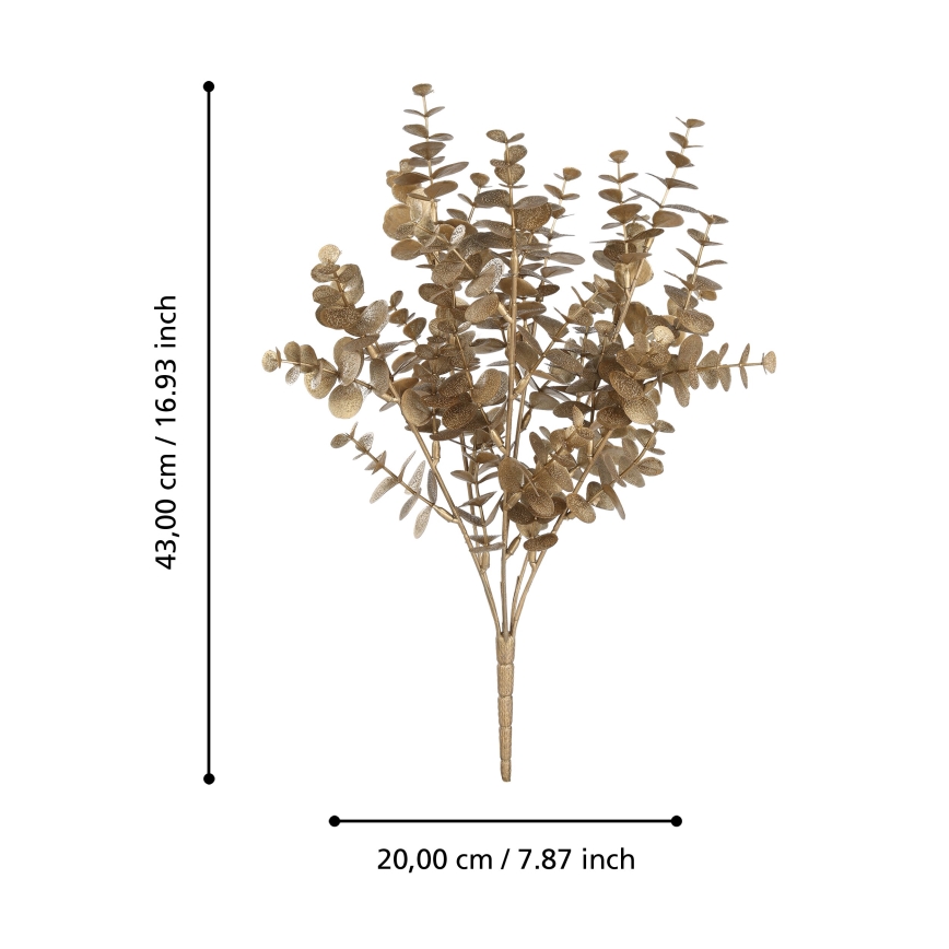 Eglo - Flor artificial 43 cm dourado
