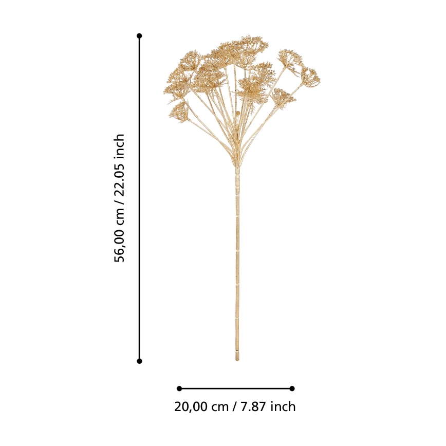 Eglo - Flor artificial 56 cm dourado