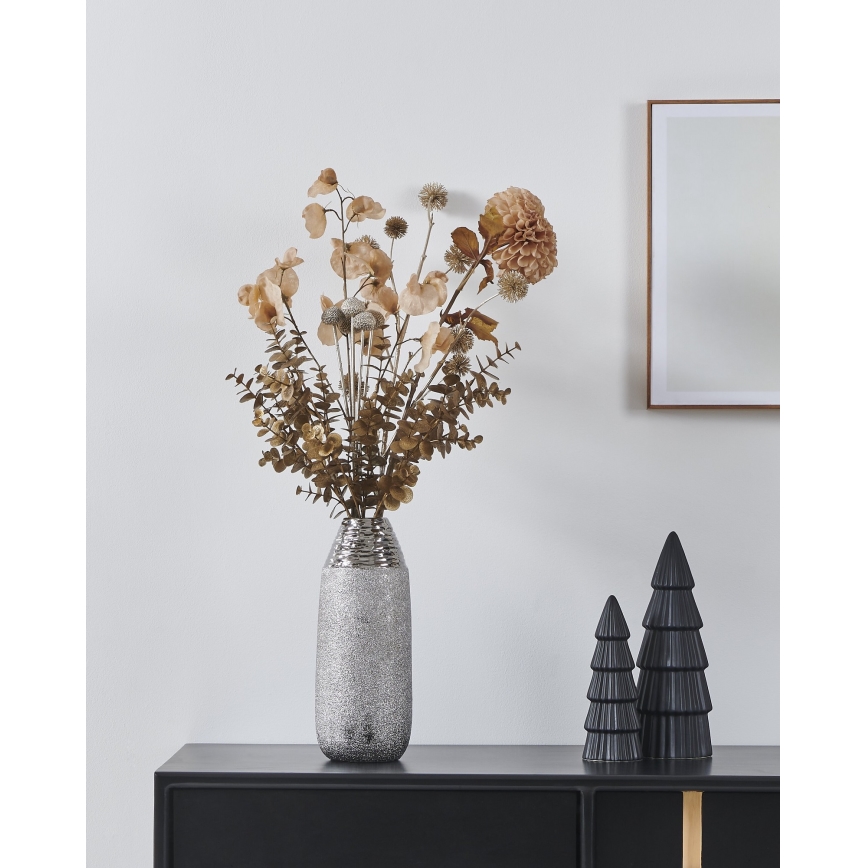 Eglo - Flor artificial 58,5 cm prateado