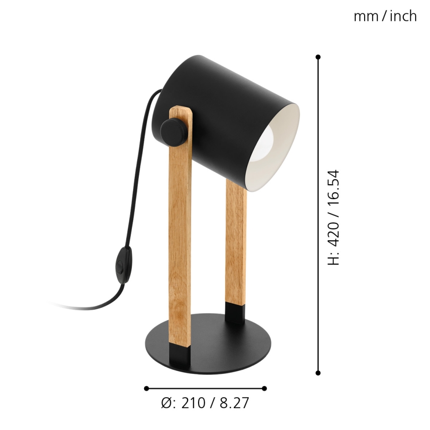 Eglo - Lâmpada de mesa 1xE27/28W/230V