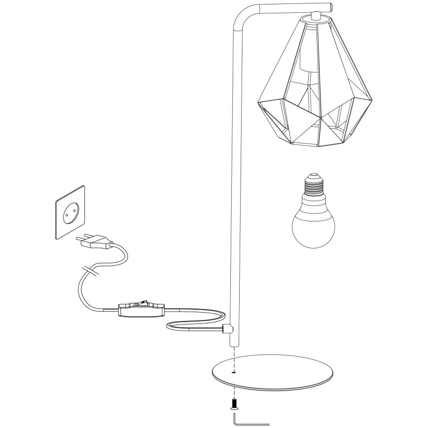Eglo - Lâmpada de mesa 1xE27/60W/230V