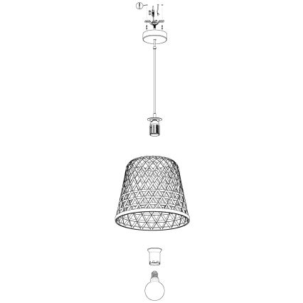 Eglo - Candelabro num fio 1xE27/60W/230V