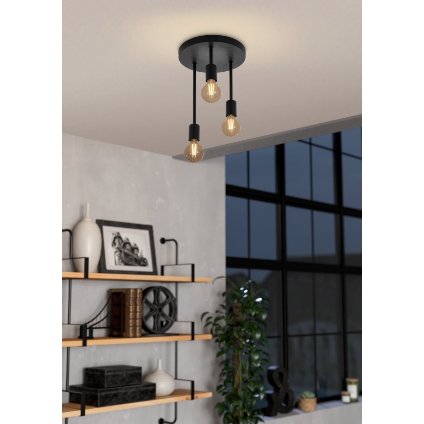 Eglo - Candelabro pendente 3xE27/60W/230V