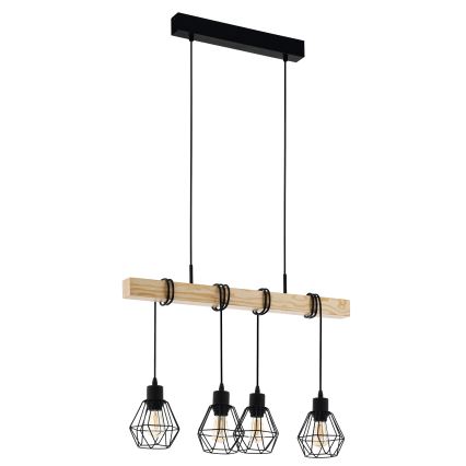 Eglo - Candelabro num fio TOWNSHEND 4xE27/60W/230V basket
