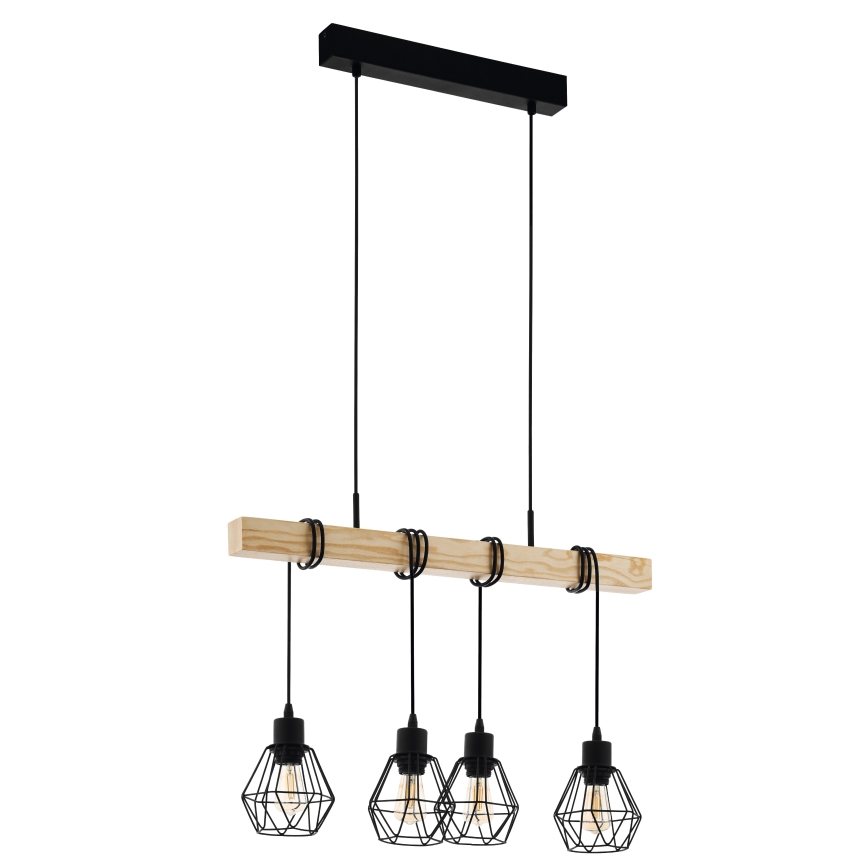 Eglo - Candelabro num fio TOWNSHEND 4xE27/60W/230V basket