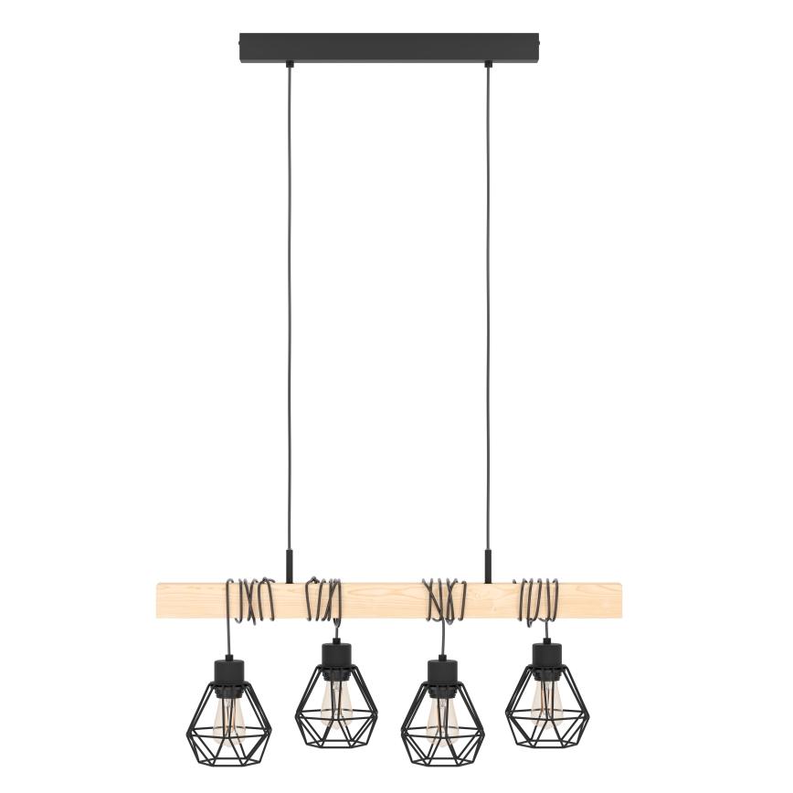 Eglo - Candelabro num fio TOWNSHEND 4xE27/60W/230V basket