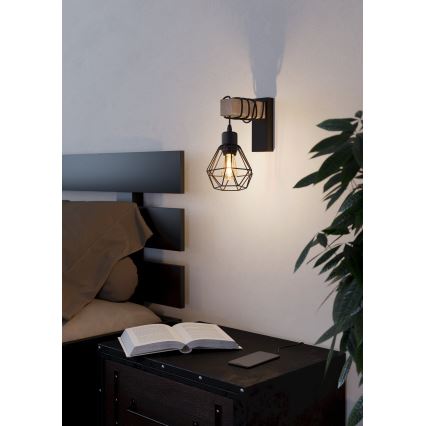 Eglo - Luz de parede TOWNSHEND 1xE27/60W/230V