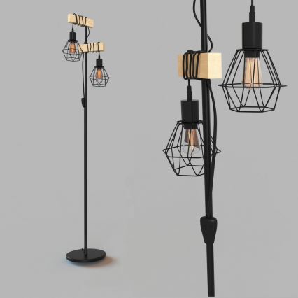Eglo - Luminária de piso TOWNSHEND 2xE27/60W/230V