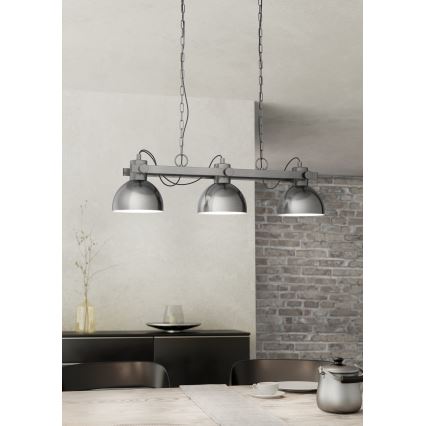 Eglo - Candelabro numa corrente 3xE27/28W/230V