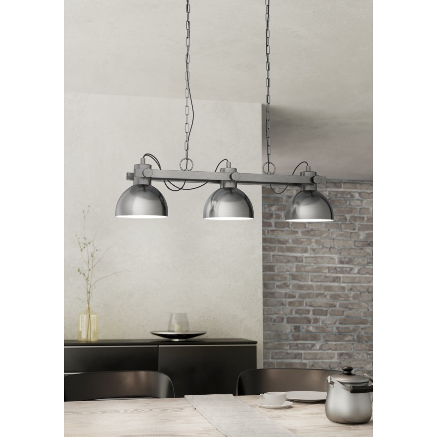 Eglo - Candelabro numa corrente 3xE27/28W/230V