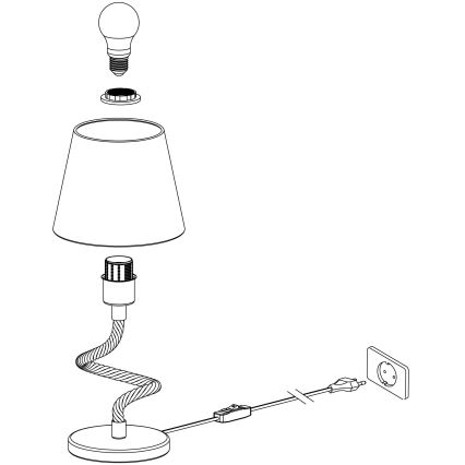 Eglo - Lâmpada de mesa 1xE27/28W/230V