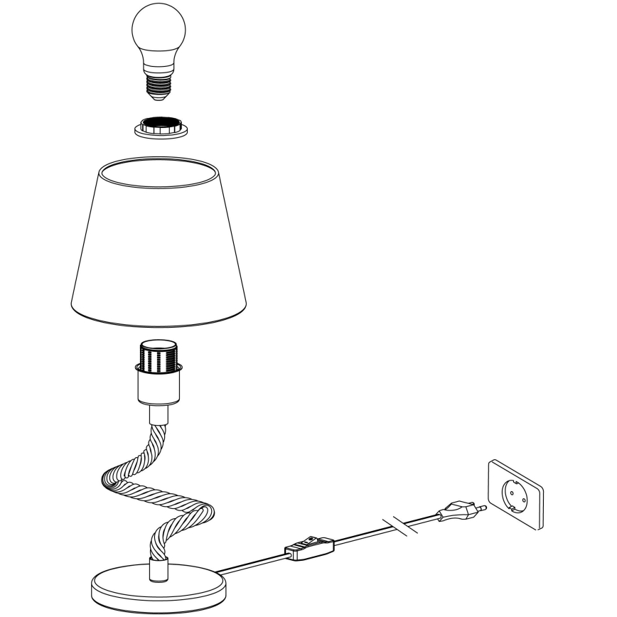 Eglo - Lâmpada de mesa 1xE27/28W/230V