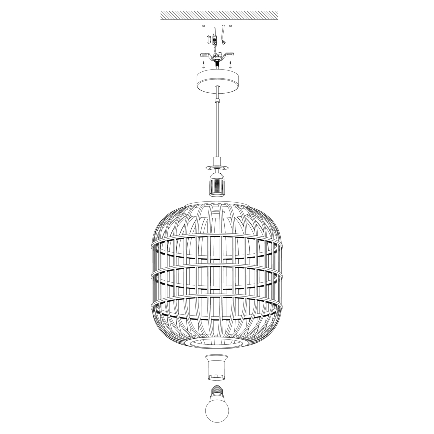 Eglo - Candelabro num fio 1xE27/28W/230V