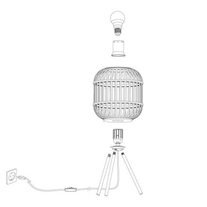 Eglo - Lâmpada de mesa 1xE27/28W/230V