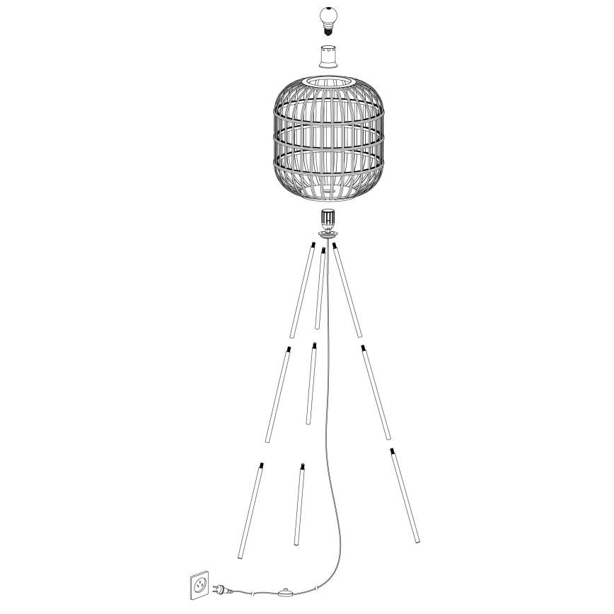 Eglo - Luminária de piso 1xE27/28W/230V