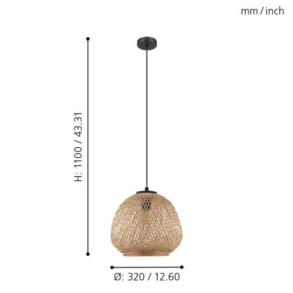 Eglo - Candelabro num fio 1xE27/40W/230V