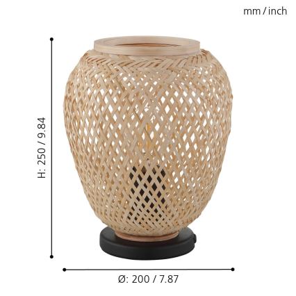 Eglo - Lâmpada de mesa 1xE27/40W/230V