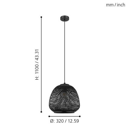 Eglo - Candelabro num fio 1xE27/40W/230V