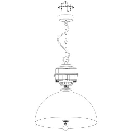 Eglo - Candelabro numa corrente 1xE27/40W/230V