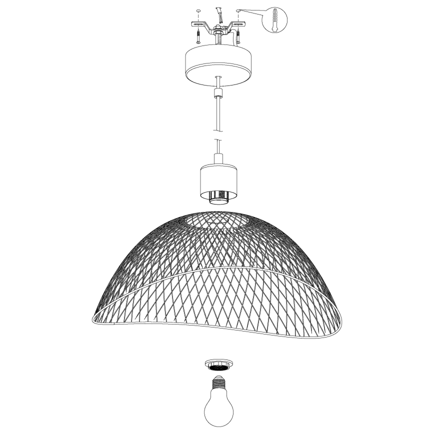 Eglo - Candelabro num fio 1xE27/60W/230V