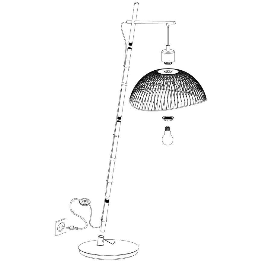 Eglo - Luminária de piso 1xE27/60W/230V