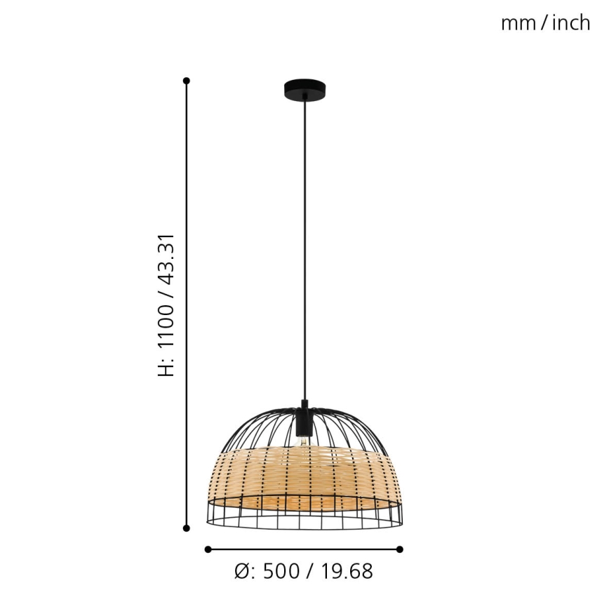 Eglo - Candelabro pendurado 1xE27/40W/230V