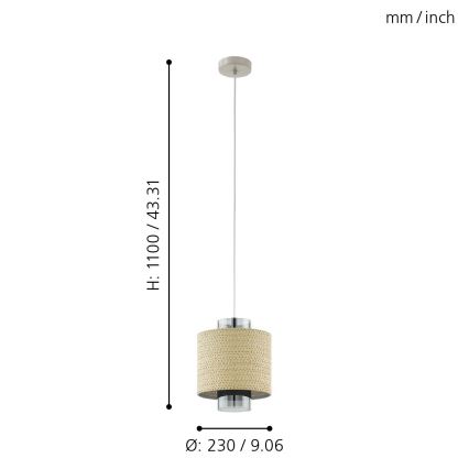 Eglo - Candelabro num fio 1xE27/40W/230V