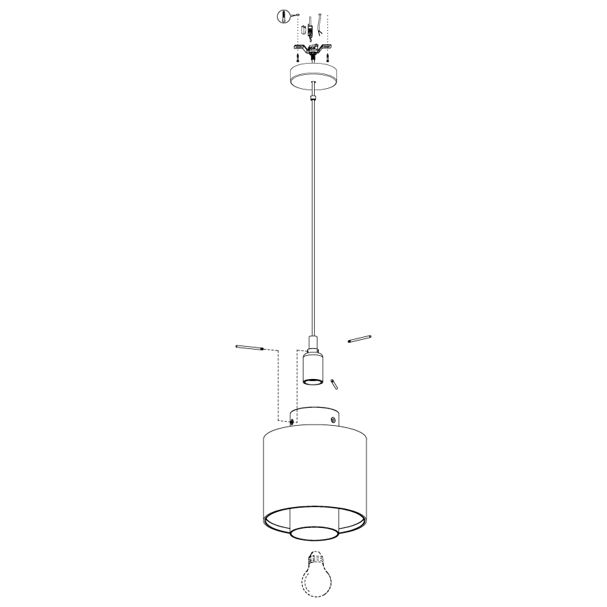 Eglo - Candelabro num fio 1xE27/40W/230V