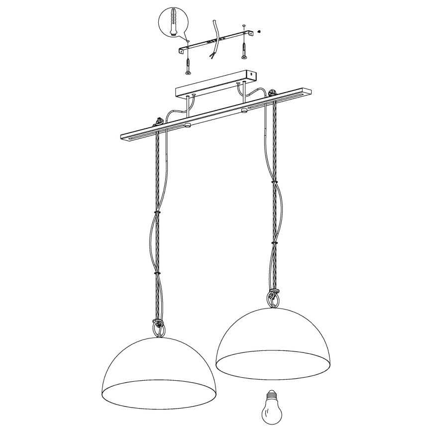 Eglo - Candelabro num fio 2xE27/40W/230V