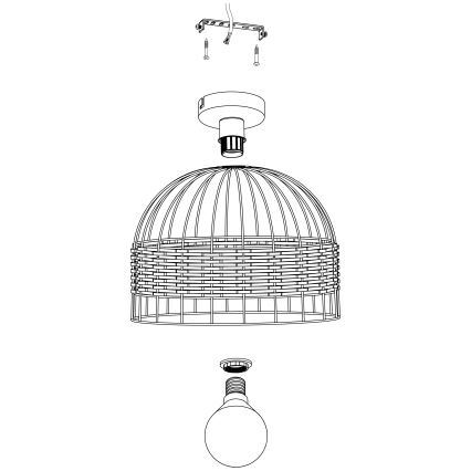 Eglo - Luz de teto 1xE27/60W/230V