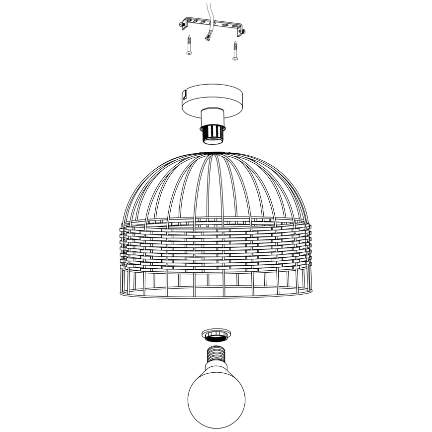 Eglo - Luz de teto 1xE27/60W/230V