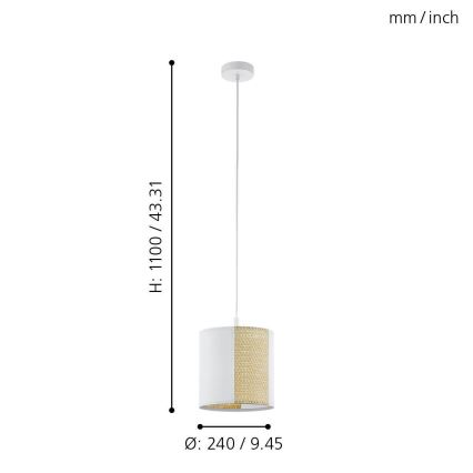 Eglo - Candelabro num fio 1xE27/40W/230V