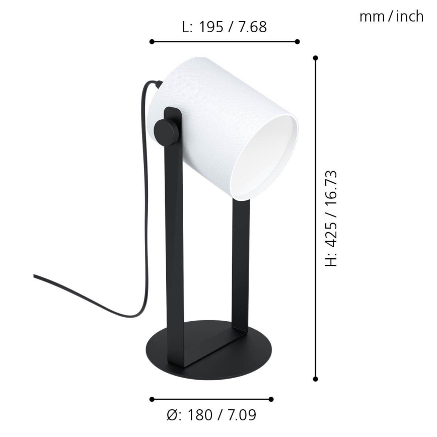 Eglo - Lâmpada de mesa 1xE27/28W/230V