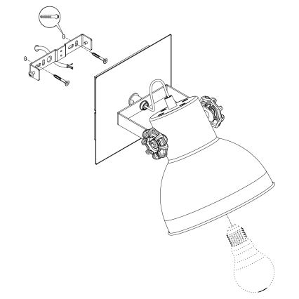 Eglo - Iluminação de parede 1xE27/28W/230V